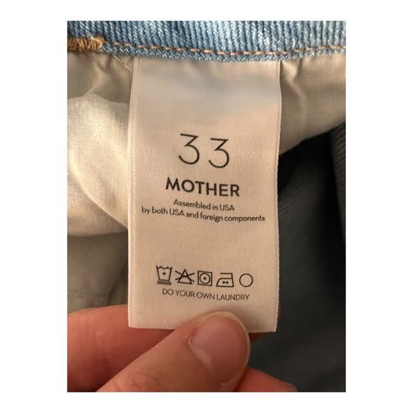 Mother SNACKS! The Kegger Utility Heel denim light blue size 33 - Picture 6 of 7